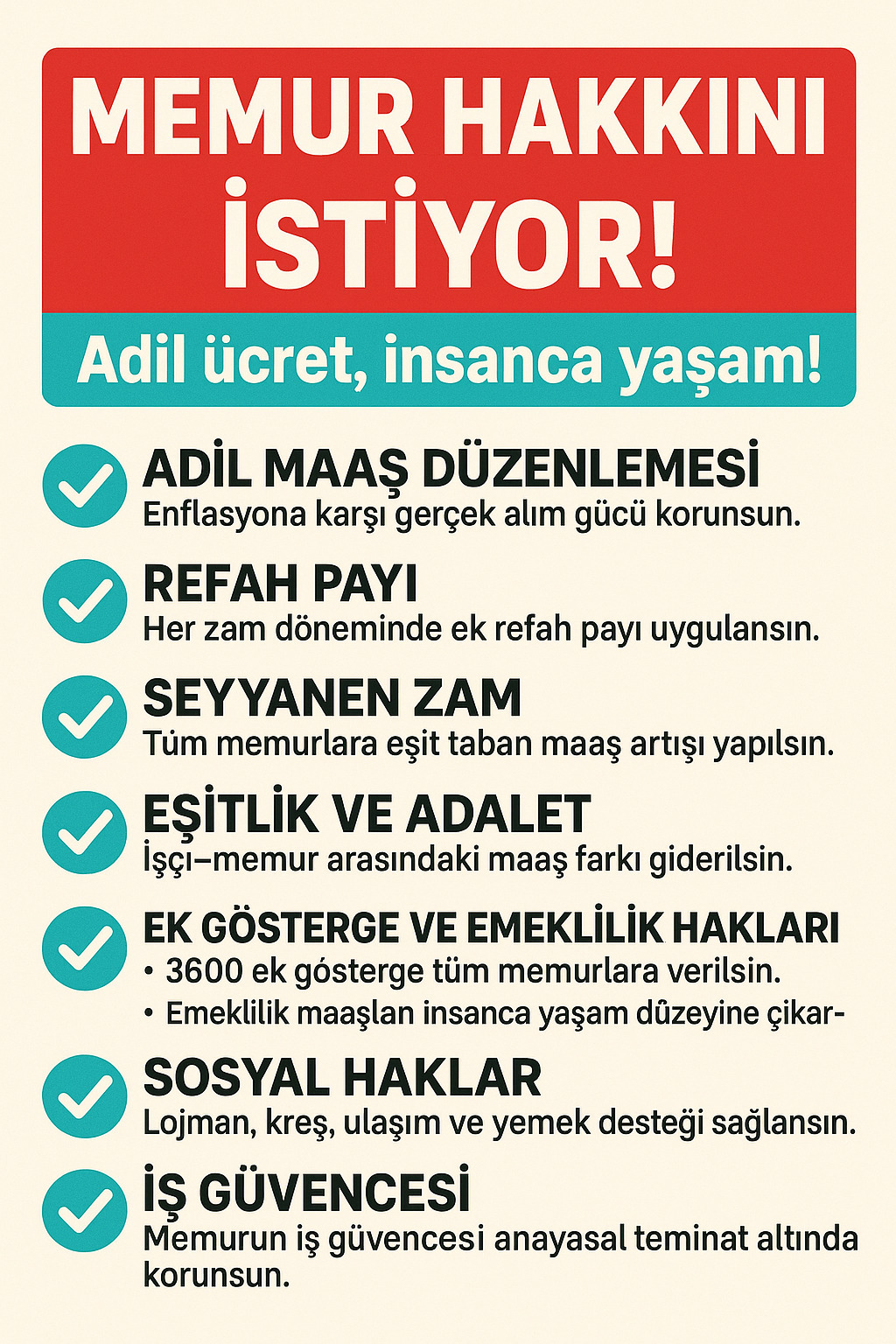 Memur Hakkını İstiyor