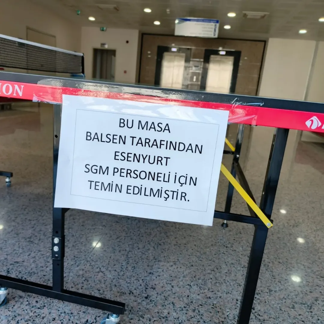 14.Tenis Masamızı Hediye Ettik.